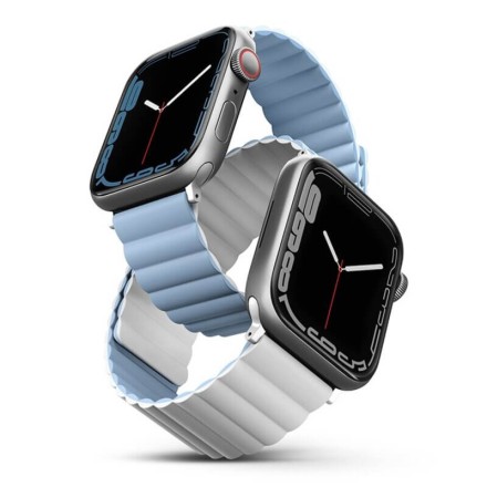 Ремешок Uniq Revix reversible Magnetic для Apple Watch 42-44-45-49 мм, белый/голубой