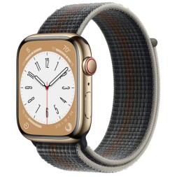 Apple Watch Series 8, 45 мм Midnight Sport loop (Gold Stainless)
