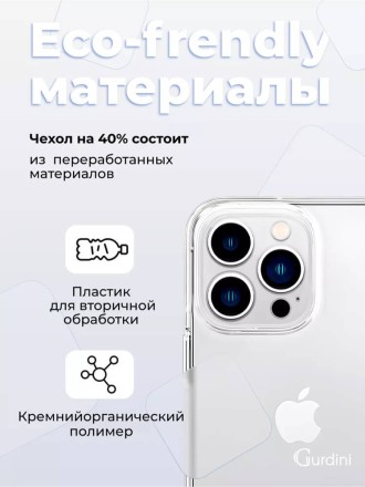 Чехол накладка для iPhone 16 Pro Max Gurdini Ultra Twin 1 mm с защитой камеры (прозрачный)