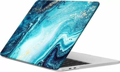 Чехол-накладка moonfish для MacBook Pro 13" soft-touch (мраморный синий)