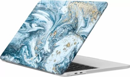 Чехол-накладка moonfish для MacBook Pro 13" soft-touch (мраморный голубой)