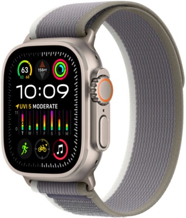 Часы Apple Watch Ultra 2 GPS + Cellular, 49 мм ремешок Trail (зеленый/серый), размер S/M