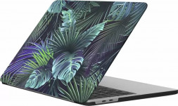 Чехол-накладка moonfish для MacBook Air 13 soft-touch (сине-зеленый листья)