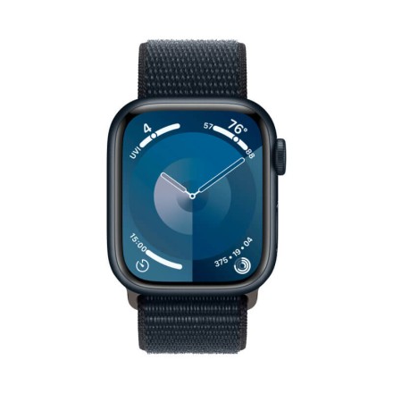 Часы Apple Watch Series 9, 45 мм спортивный ремешок (тёмная ночь)