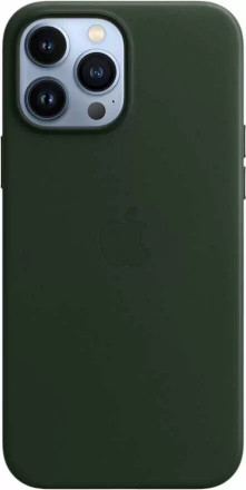 Чехол кожаный для iPhone 13 Pro Max Apple MagSafe (зеленая секвойя)
