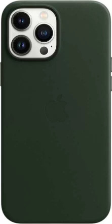 Чехол кожаный для iPhone 13 Pro Max Apple MagSafe (зеленая секвойя)