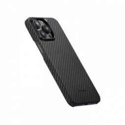 Чехол для iPhone 15 Pro Max Pitaka MagEZ Case 4 кевлар (черно-серый)