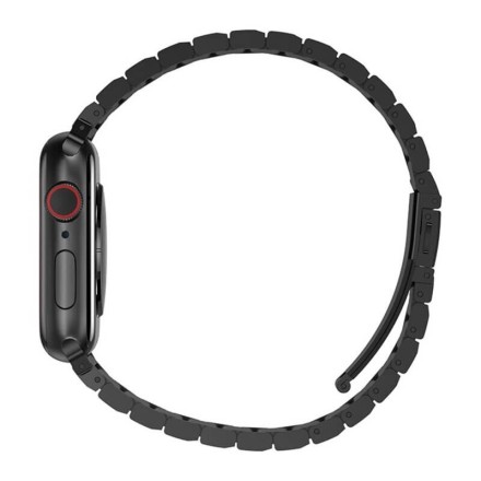 Ремешок Uniq Strova Strap Link Steel для Apple Watch 42-44-45-49 мм, черный